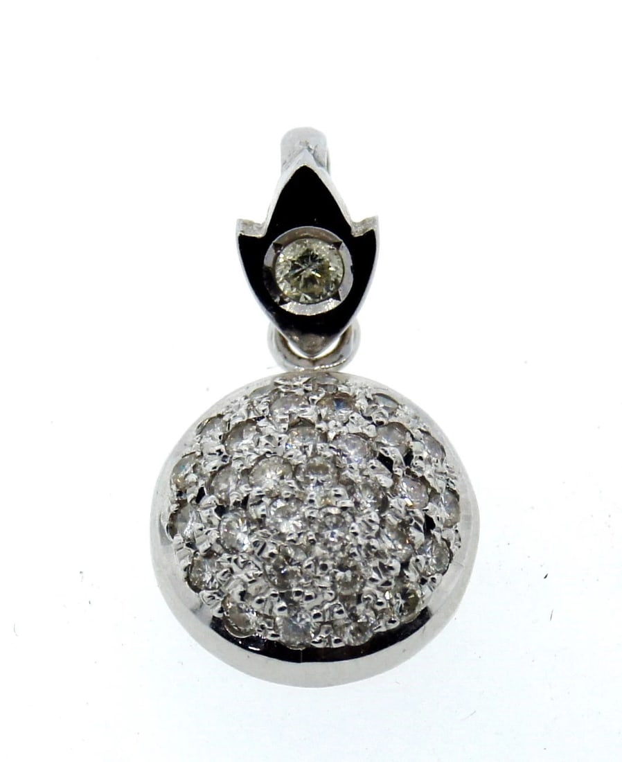 LOVELY 14k White Gold & Diamond Pendant (1 of 1)