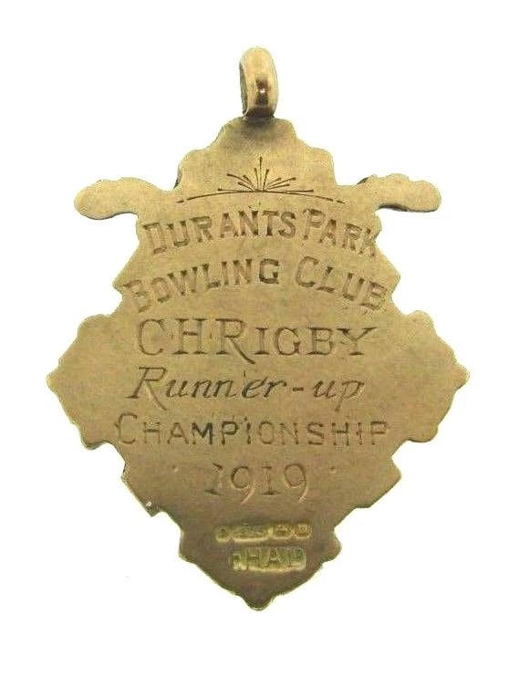 CUTE British Bowling Club 9k Rose Gold Charm Circa 1900s - 2
