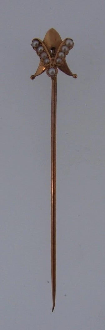 TIMELESS 14k Rose Gold & Natural Pearl Stick Pin (1 of 1)