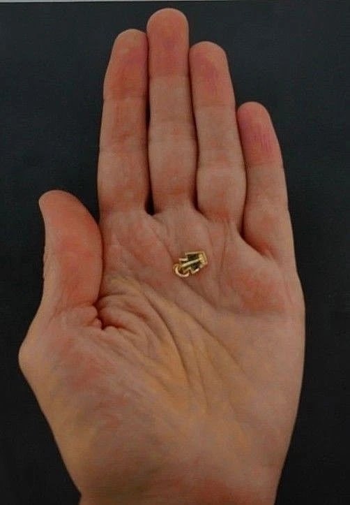 14k Yellow Gold Number One Charm - 5