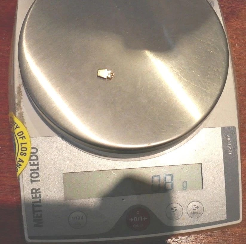 14k Yellow Gold Number One Charm - 6