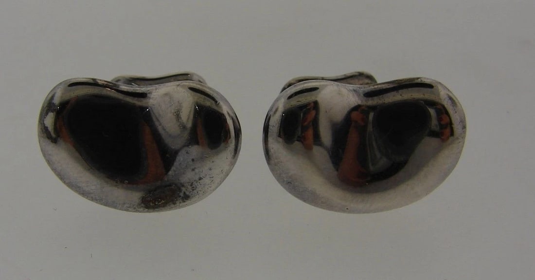 CHIC Tiffany & Co. Elsa Peretti Sterling Silver Cufflinks (1 of 4)
