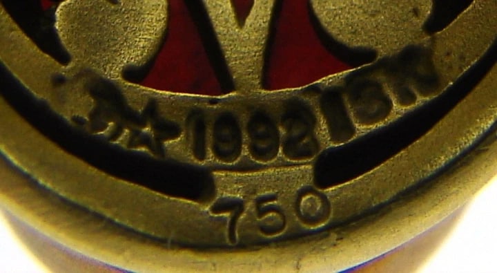 KIESELSTEIN-CORD CARVED ART GLASS INTAGLIO & GOLD RING - Unisex! Bold! Fun! - 8