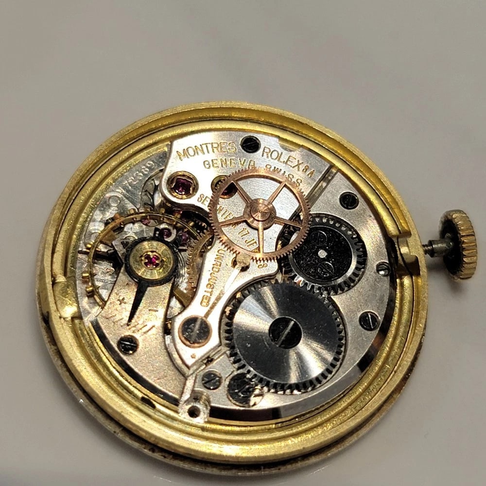 Rolex Precision 14k Solid Gold Mens Manual Wind Dress Watch 1950s Vintage RA709 - 11