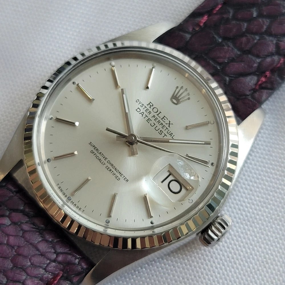 Rolex 16014 Datejust 36mm 18k White Gold SS Mens Automatic 1970s Vintage RA613 - 4