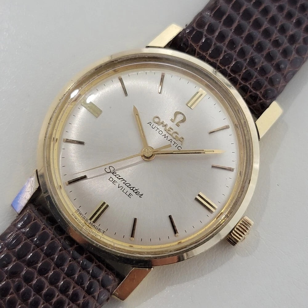 Omega Seamaster DeVille 14k Solid Gold 32mm Mens Automatic 1960s Vintage RA578 (1 of 14)