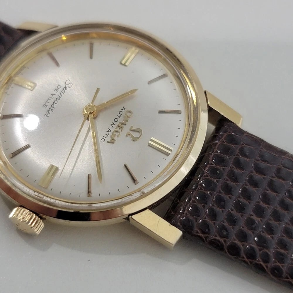 Omega Seamaster DeVille 14k Solid Gold 32mm Mens Automatic 1960s Vintage RA578 - 6
