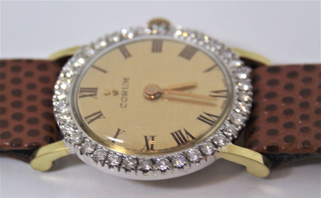Solid 18k CORUM Ladies Watch 27307 with 1ct Diamonds FVS1* EXLNT* SERVICED - 10