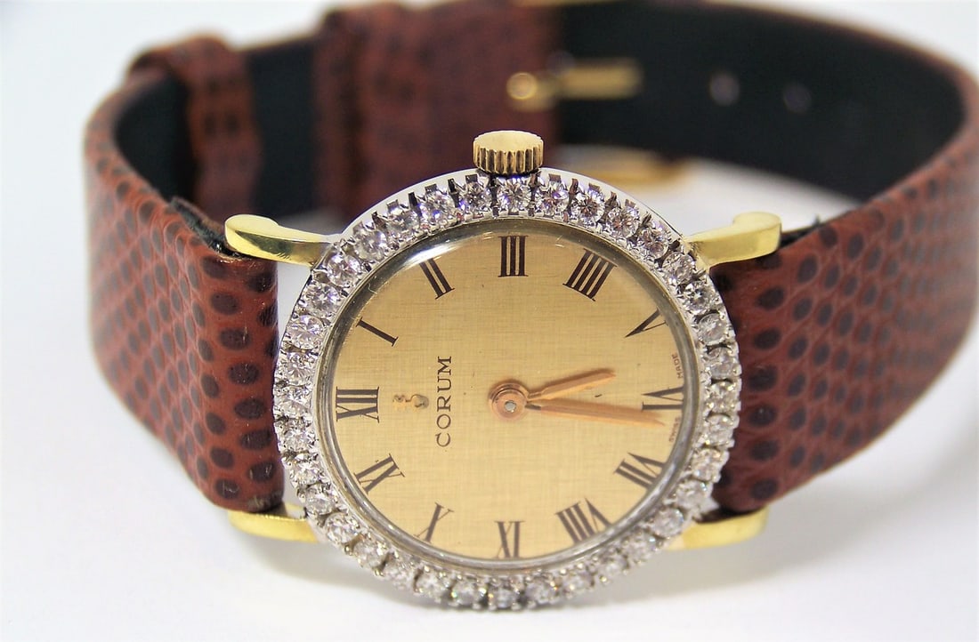 Solid 18k CORUM Ladies Watch 27307 with 1ct Diamonds FVS1* EXLNT* SERVICED - 3