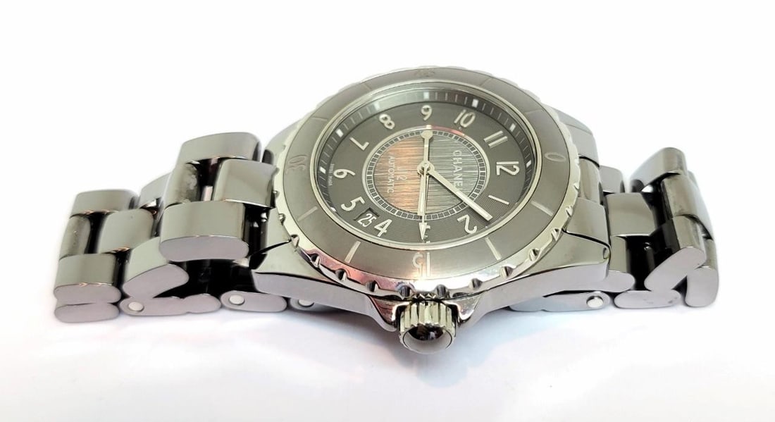 Unisex CHANEL J12 H2979 Automatic Gray CERAMIC Case Bracelet & Dial 38mm Watch - 10