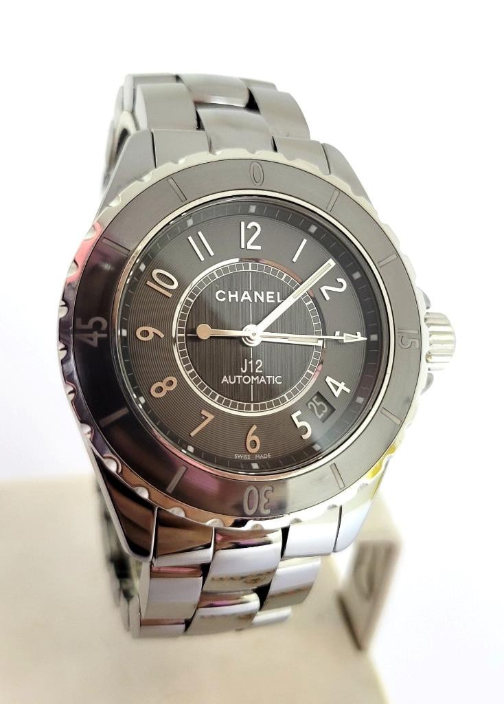 Unisex CHANEL J12 H2979 Automatic Gray CERAMIC Case Bracelet & Dial 38mm Watch - 5
