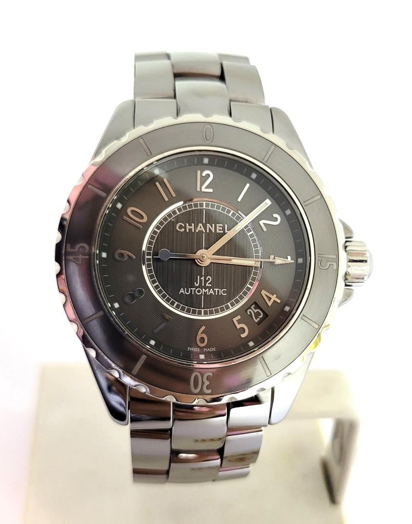 Unisex CHANEL J12 H2979 Automatic Gray CERAMIC Case Bracelet & Dial 38mm Watch - 7