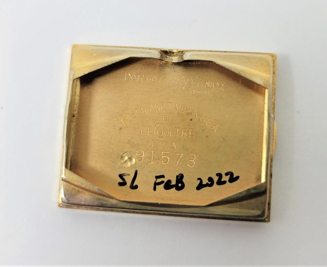 Vintage 18k Yellow LeCOULTRE Winding Watch 1940s Cal 438/CW FANCY LOGS* RARE - 10