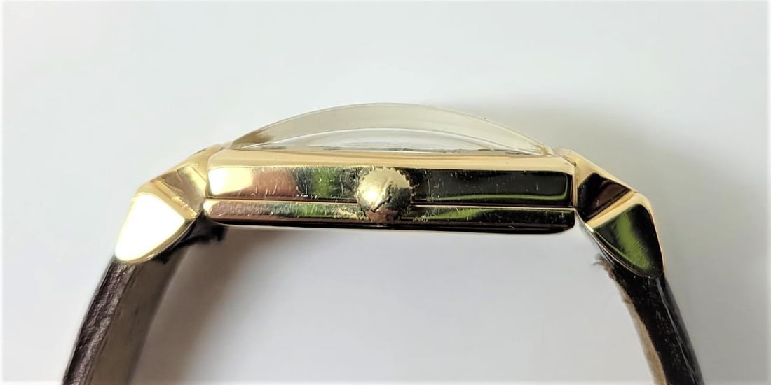 Vintage 18k Yellow LeCOULTRE Winding Watch 1940s Cal 438/CW FANCY LOGS* RARE - 2