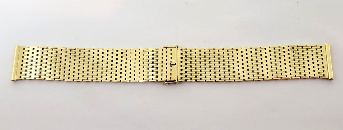 SOLID 14k Yellow GOLD Watch Bracelet to fit 17.5 mm Logs* EXLNT 38.1 grams (1 of 9)