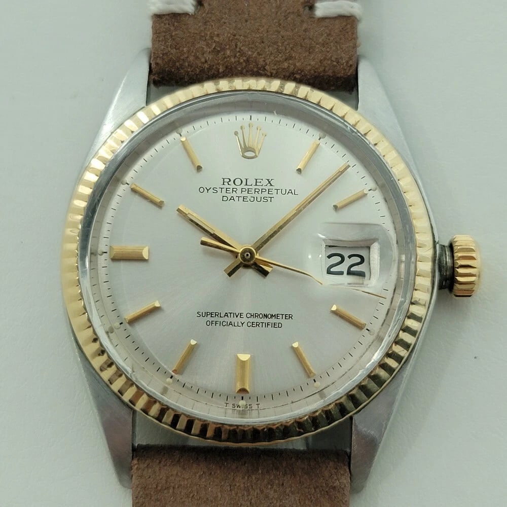 Rolex Oyster Ref 1601 Datejust 36mm 18k Gold SS 1970s Mens Automatic RA535B (1 of 13)