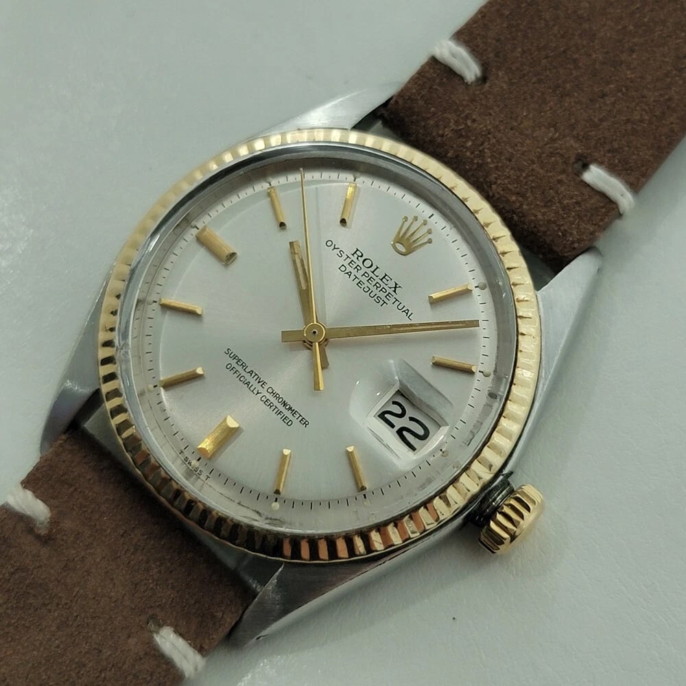 Rolex Oyster Ref 1601 Datejust 36mm 18k Gold SS 1970s Mens Automatic RA535B - 4