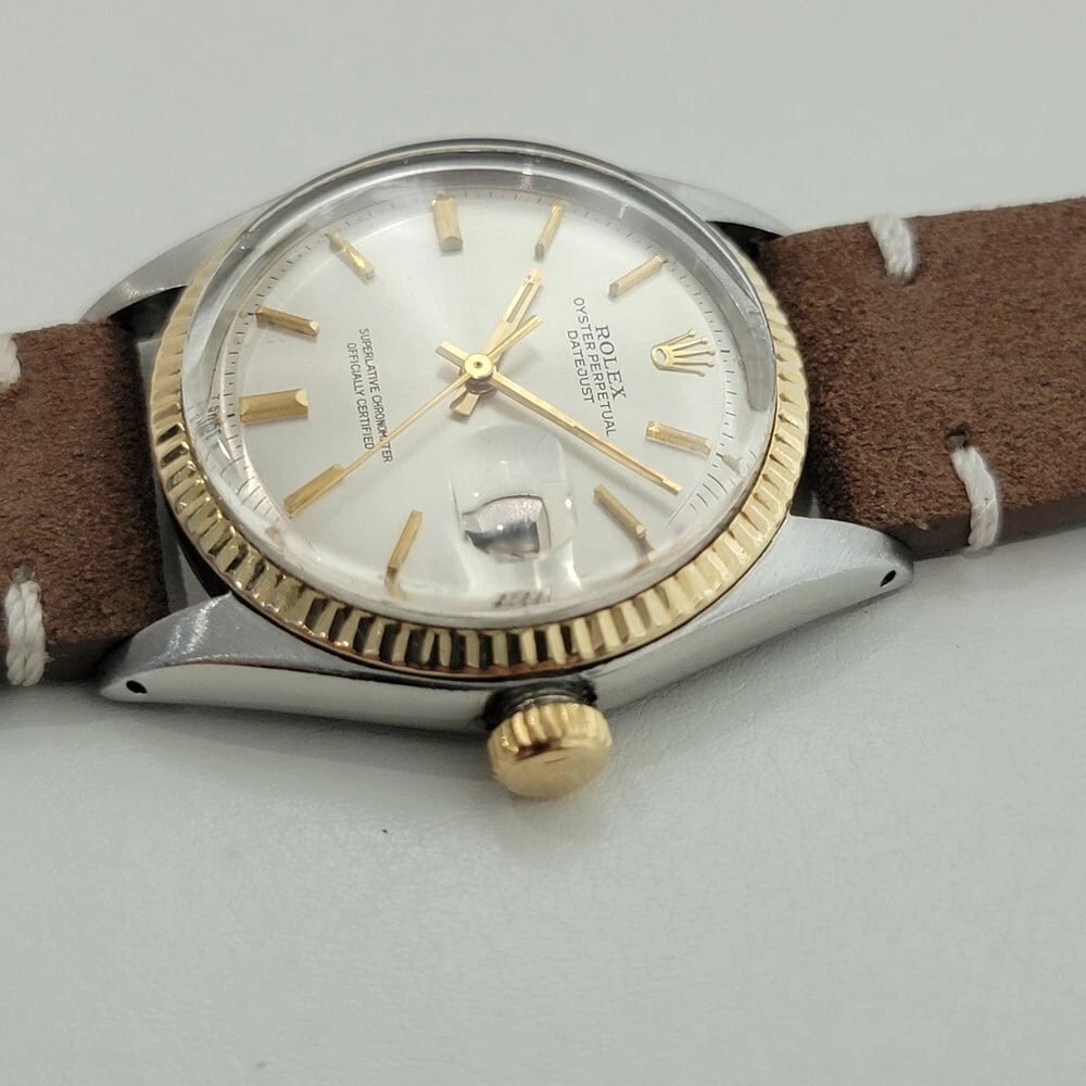 Rolex Oyster Ref 1601 Datejust 36mm 18k Gold SS 1970s Mens Automatic RA535B - 5