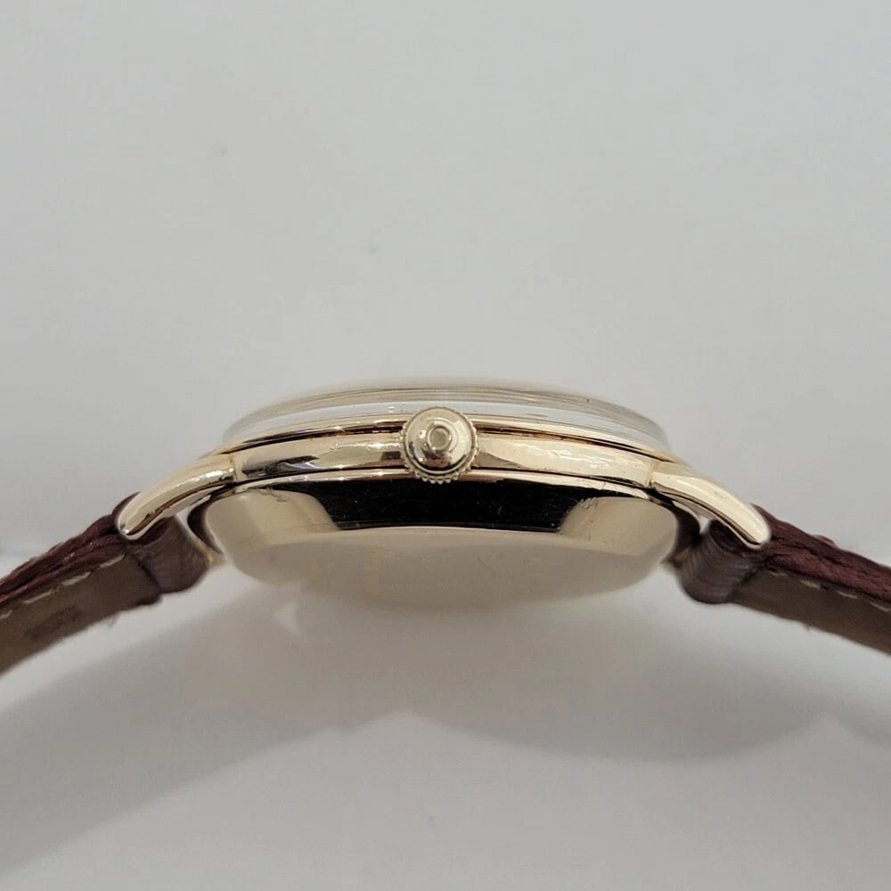 Omega cal 344 14k Gold Filled 32mm Mens 1950s Bumper Automatic Vintage RA581 - 9