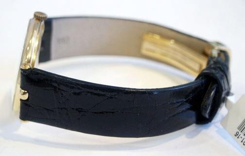 Solid 18k BUECHE GIROD Unisex Watch w/Crocodile* in EXLNT Condition - 5