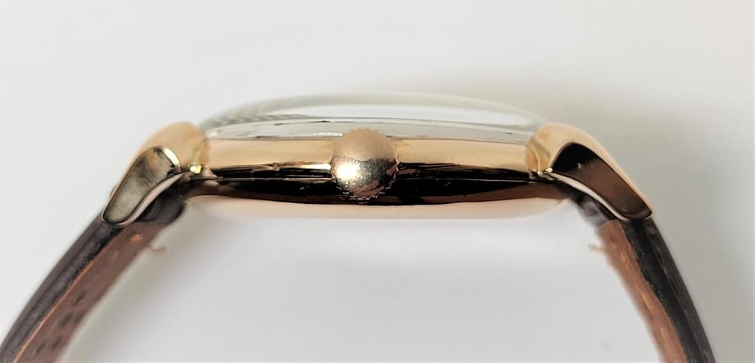 Vintage 18k Rose Gold ALPHA Winding Watch c.1950s Ref 8750* EXLNT* SERVICED - 3