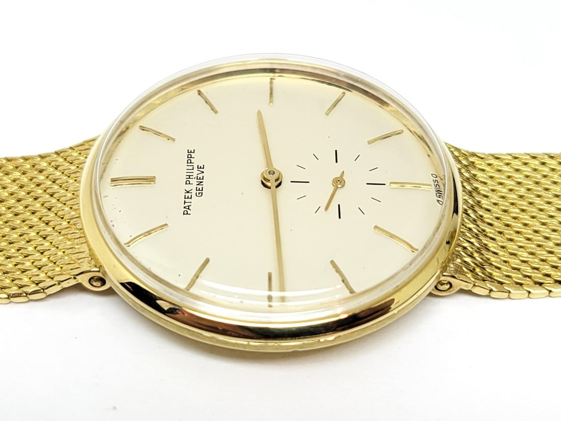 Vintage 18k Yellow Gold PATEK PHILIPPE Calatrava Winding Watch 3516 RARE* EXLNT - 8