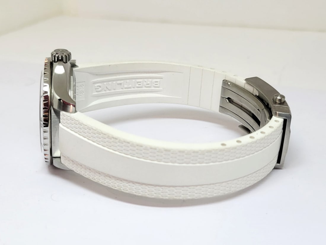 Ladies BREITLING SUPEROCEAN Automatic Chronometer Watch White Dial A17377 EXLNT - 3