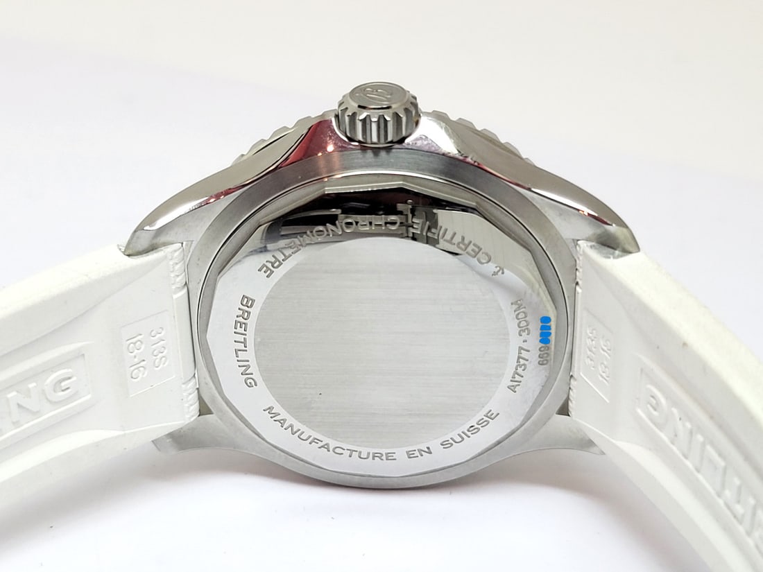 Ladies BREITLING SUPEROCEAN Automatic Chronometer Watch White Dial A17377 EXLNT - 8