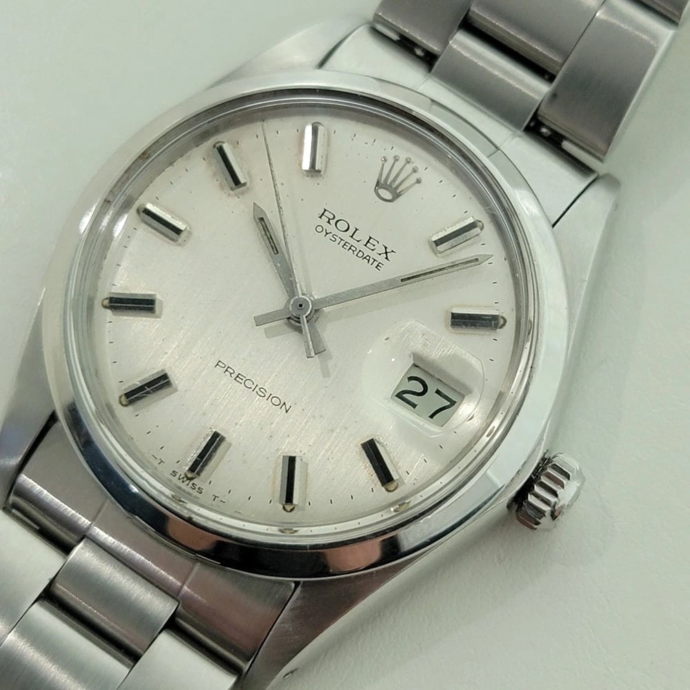 Rolex Oysterdate Precision Ref 6694 34mm Mens Manual Wind 1960s Vintage RA575 (1 of 14)