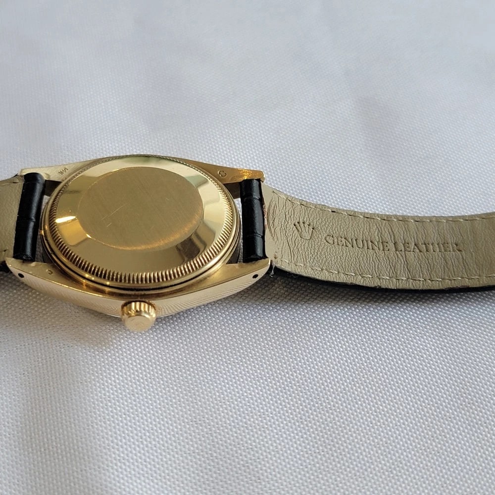 Rolex Oyster Perpetual Date 1503 34mm 14k Solid Gold Mens 1970s Automatic RA692 - 10