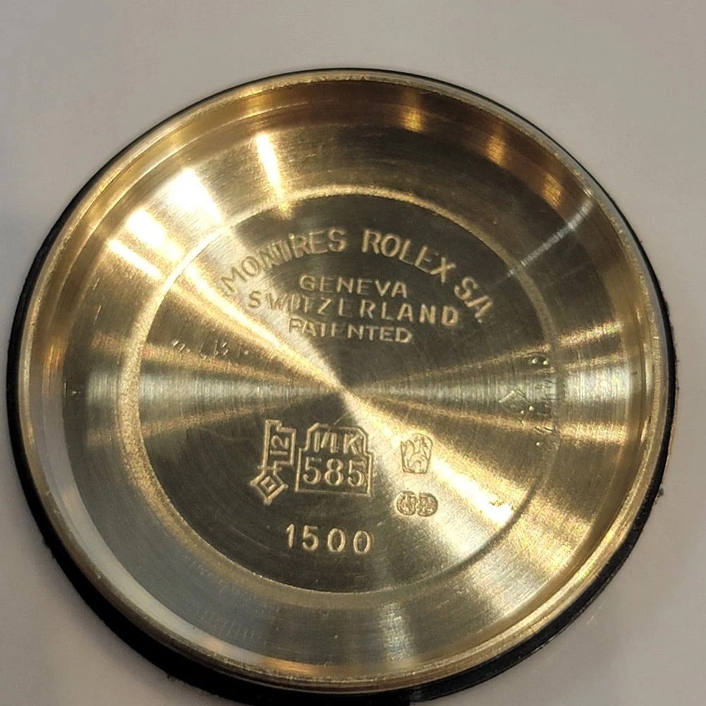 Rolex Oyster Perpetual Date 1503 34mm 14k Solid Gold Mens 1970s Automatic RA692 - 13