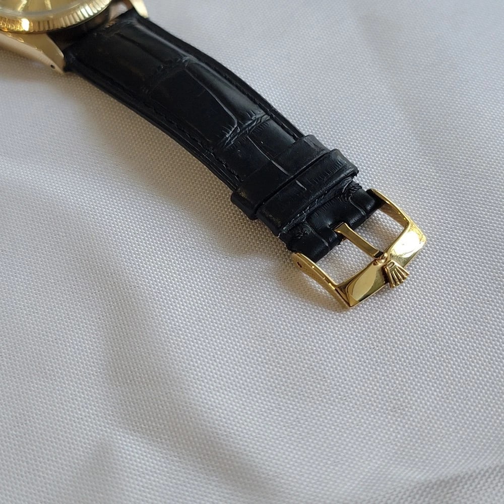 Rolex Oyster Perpetual Date 1503 34mm 14k Solid Gold Mens 1970s Automatic RA692 - 8