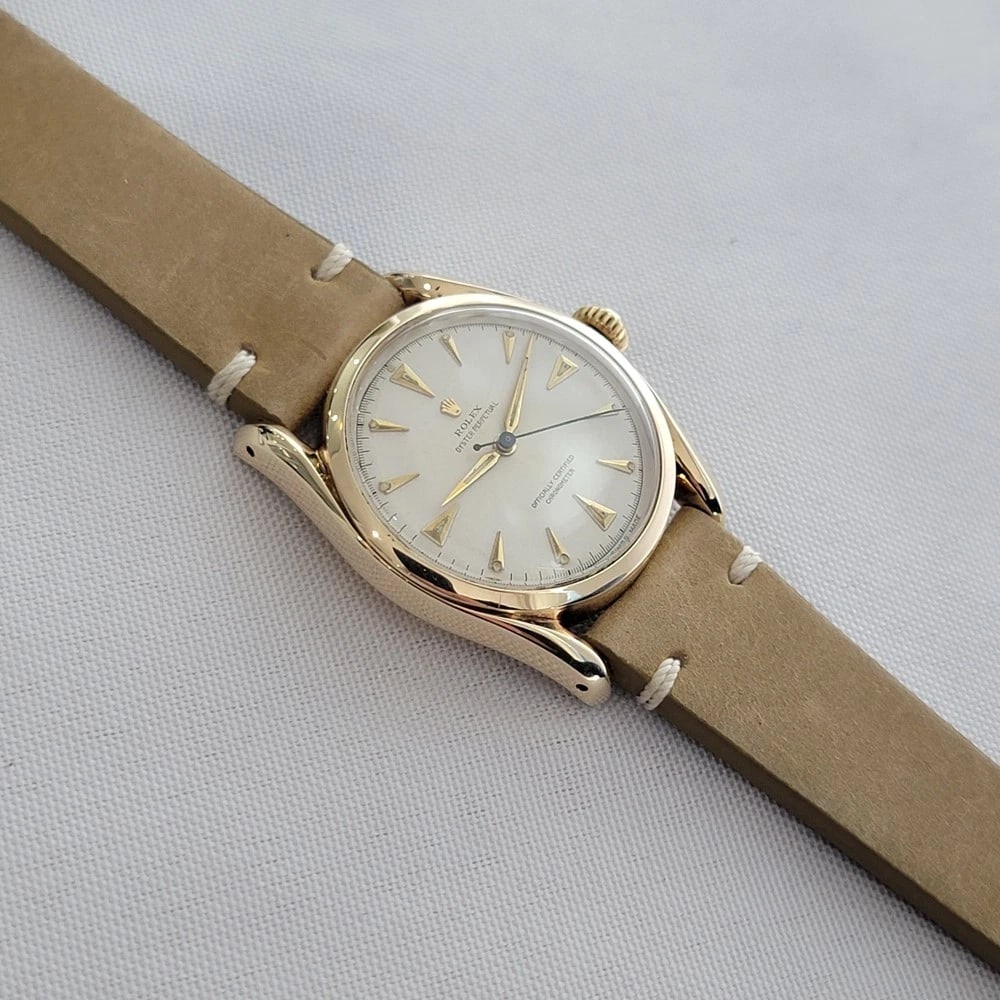 Rolex Oyster Perpetual Ref 6092 14k Solid Gold Mens 1950s Automatic RA657 - 7