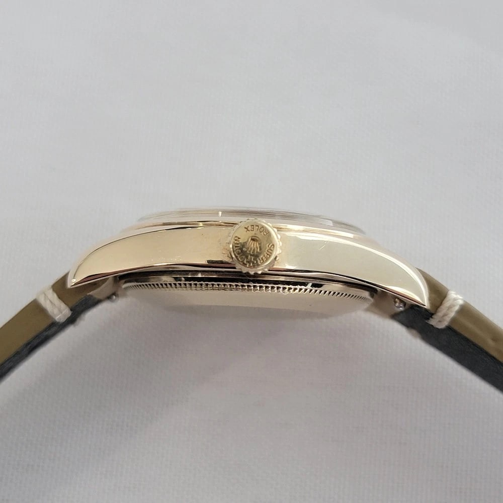 Rolex Oyster Perpetual Ref 6092 14k Solid Gold Mens 1950s Automatic RA657 - 9