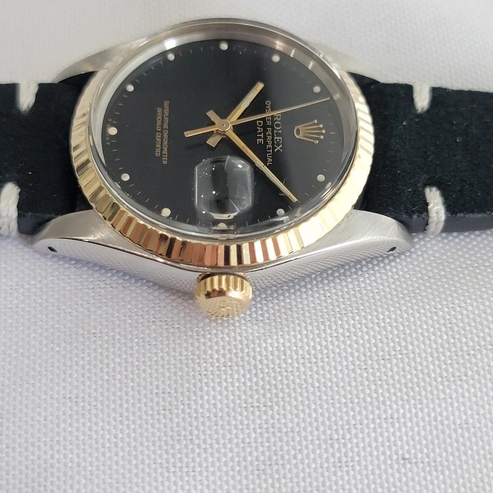 Rolex Oyster Perpetual Date 1500 35mm 14k Gold SS Mens 1970s Automatic RA624B - 5