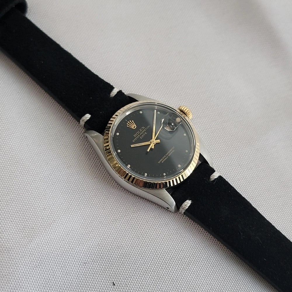 Rolex Oyster Perpetual Date 1500 35mm 14k Gold SS Mens 1970s Automatic RA624B - 7