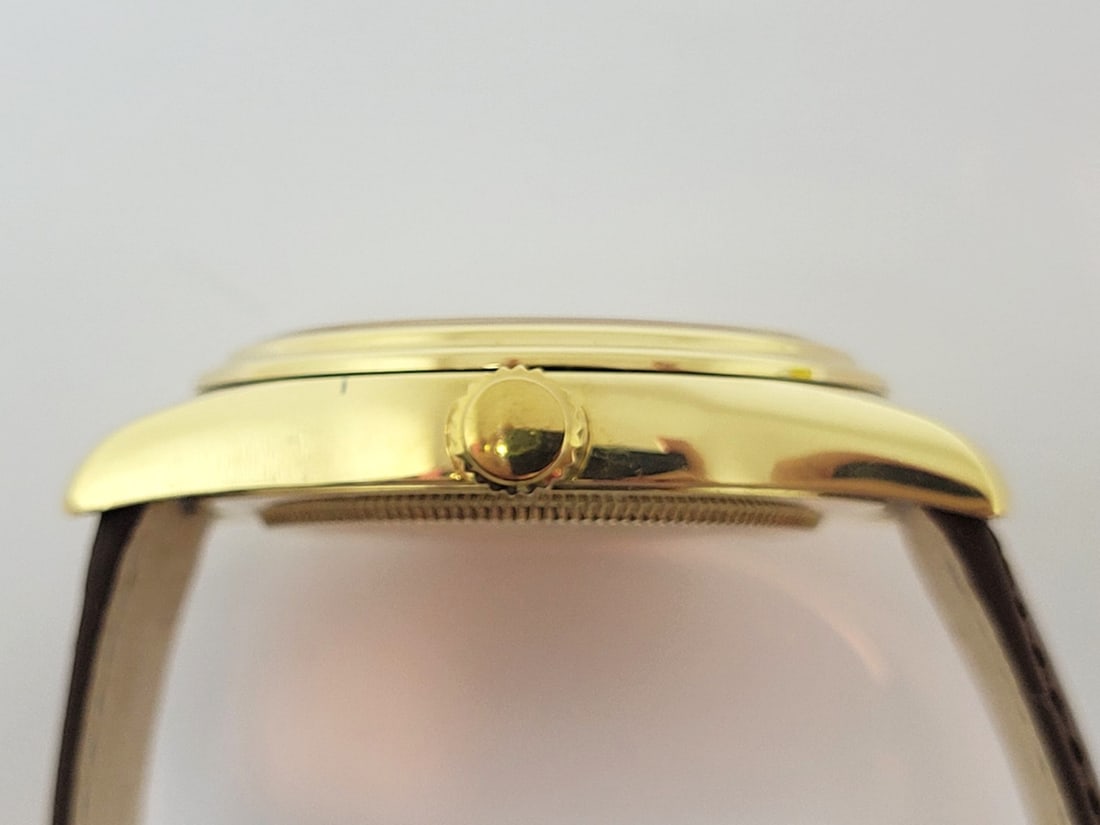 Men's Solid 18k ARMAND NICOLET Tramelan Automatic Date Watch* EXLNT - 5