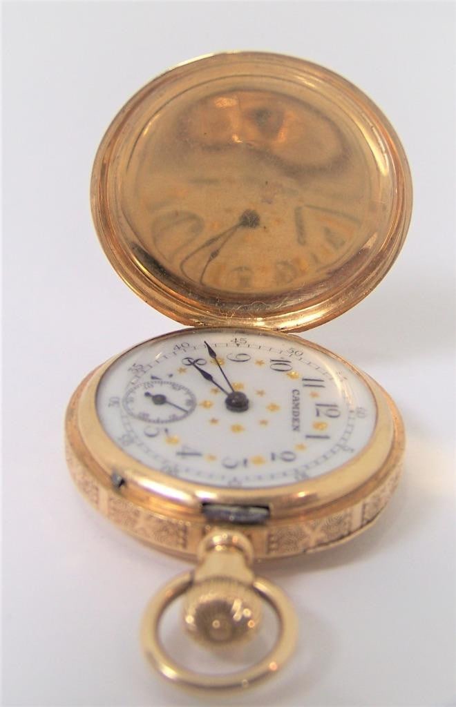 Antique 14K Gold CAMDEN Ladies Pocket watch c.1920s EXLNT* SERVICED - 3