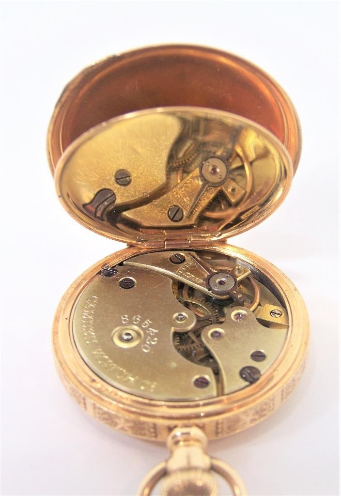 Antique 14K Gold CAMDEN Ladies Pocket watch c.1920s EXLNT* SERVICED - 8