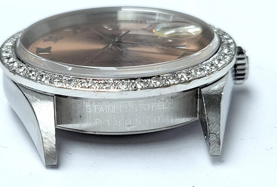 ROLEX DATEJUST Rose Roman Dial Automatic Watch w/DIAMOND BEZEL Ref.16200 c.2001 - 13