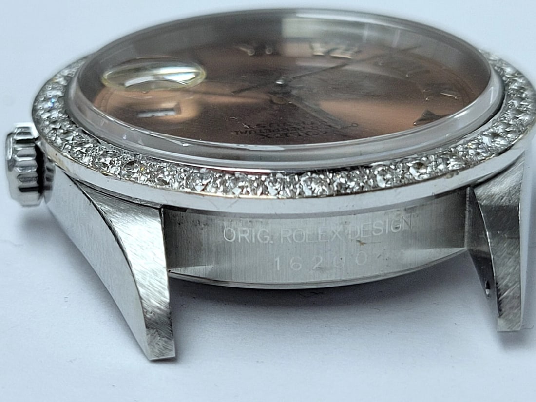 ROLEX DATEJUST Rose Roman Dial Automatic Watch w/DIAMOND BEZEL Ref.16200 c.2001 - 14
