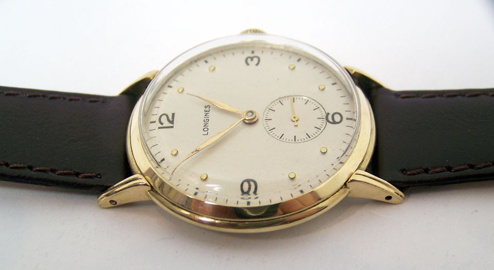 Solid Mens 14k LONGINES Winding Watch c.1947 Cal.23M Ref 5723* EXLNT Condition - 9