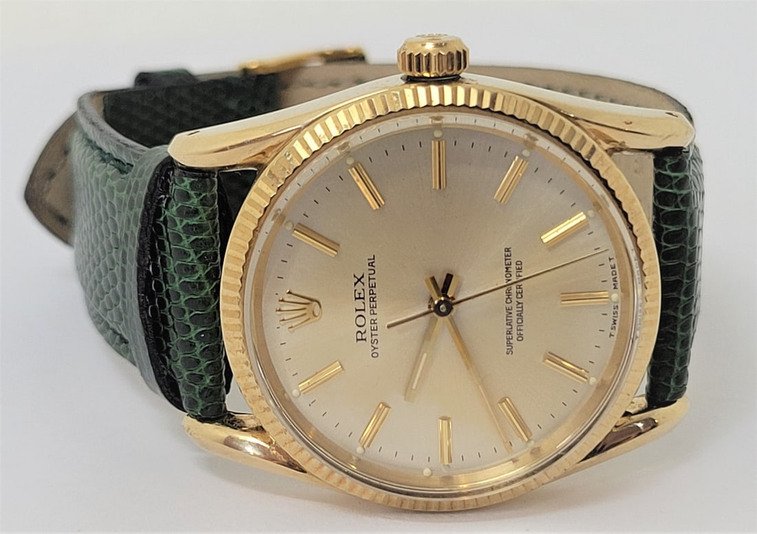 Vintage 14k ROLEX Oyster Perpetual Chronometer Automatic Watch c.1960 Ref.1011 - 3