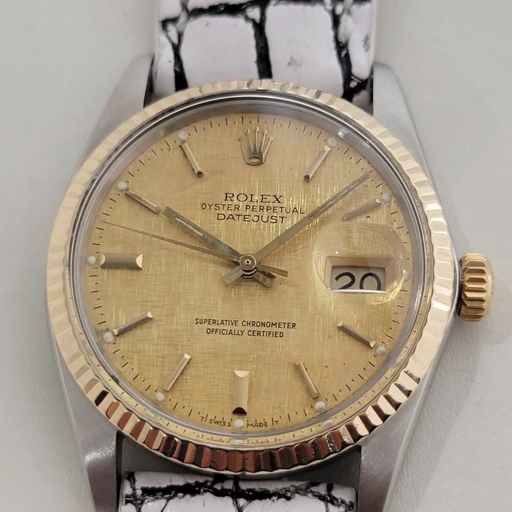 Rolex Oyster Datejust Ref 16013 36mm 18k SS 1970s Mens Automatic Swiss RA393 (1 of 13)