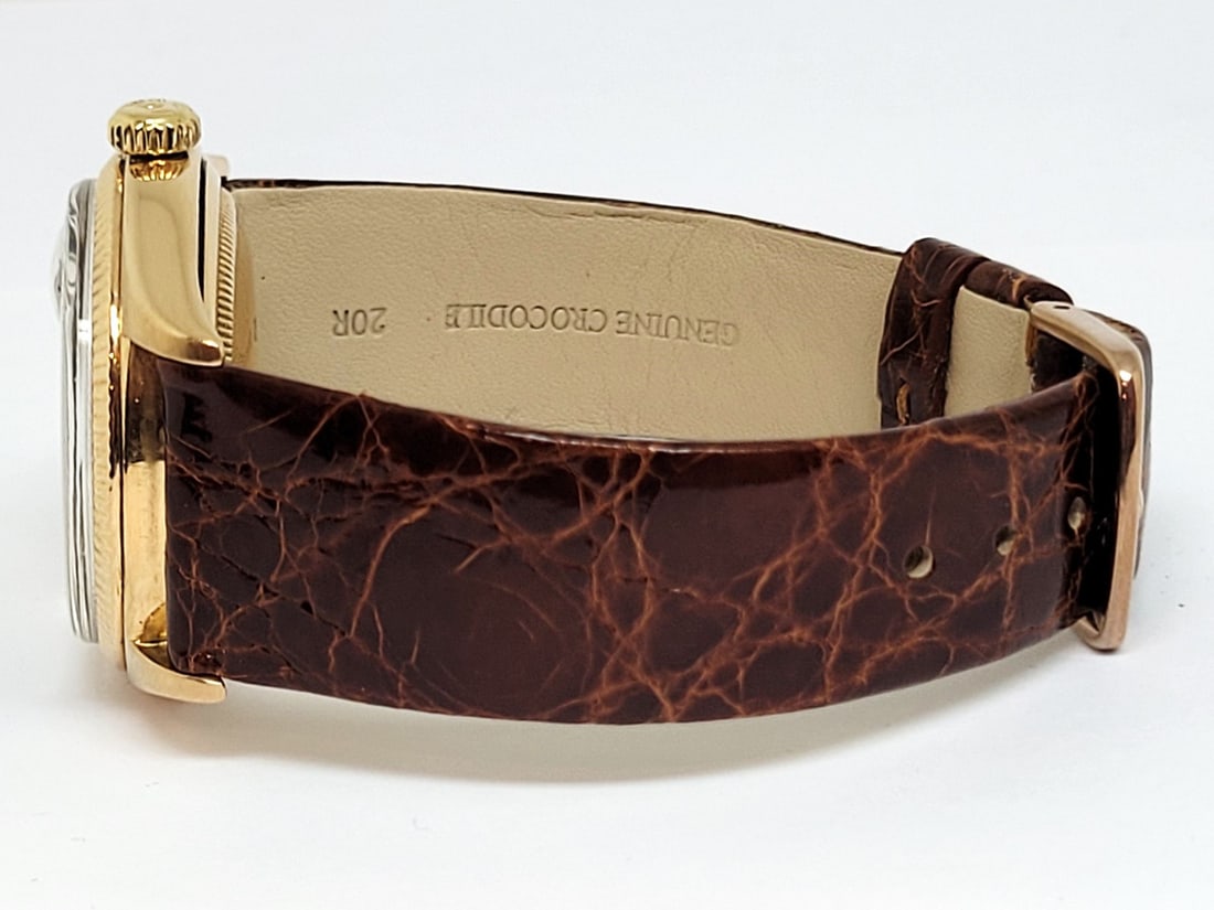 Solid 18k Rose Gold ROLEX Bubble Back Automatic Watch 1960s Ref 6605* EXLNT RARE - 3