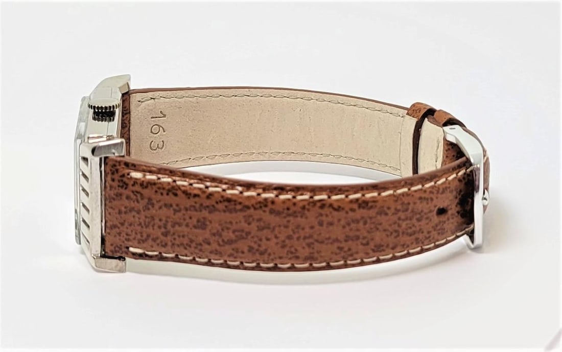 Vintage 18k White LeCOULTRE Winding Watch 1940s Cal 438/CW FANCY LOGS* RARE - 4