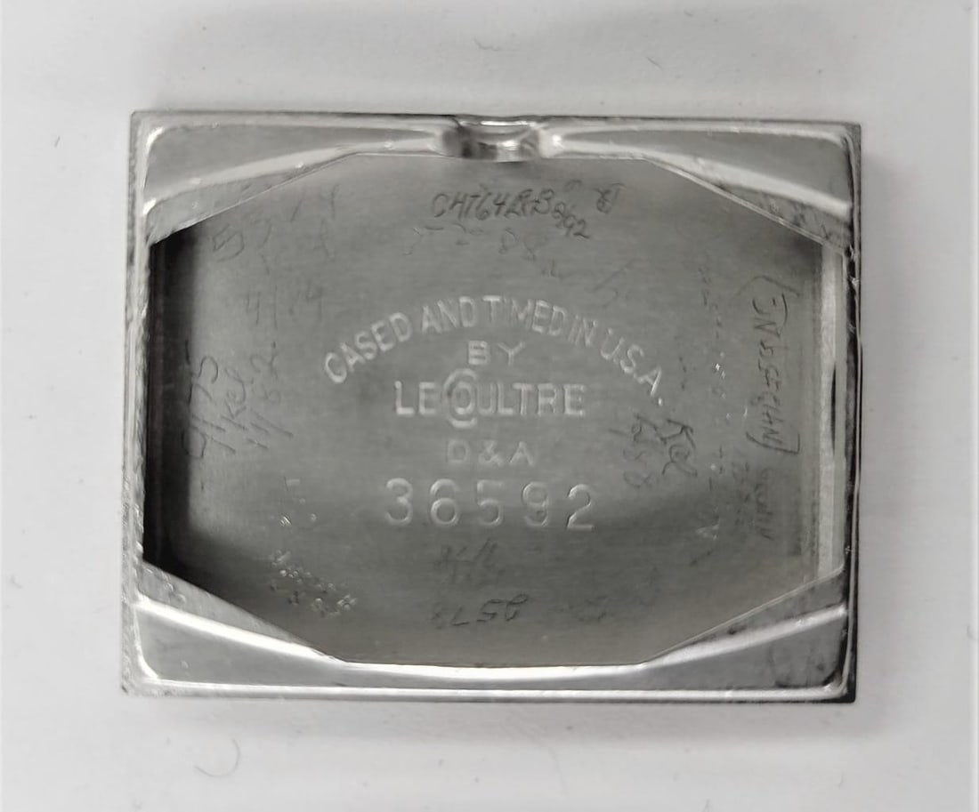 Vintage 18k White LeCOULTRE Winding Watch 1940s Cal 438/CW FANCY LOGS* RARE - 7