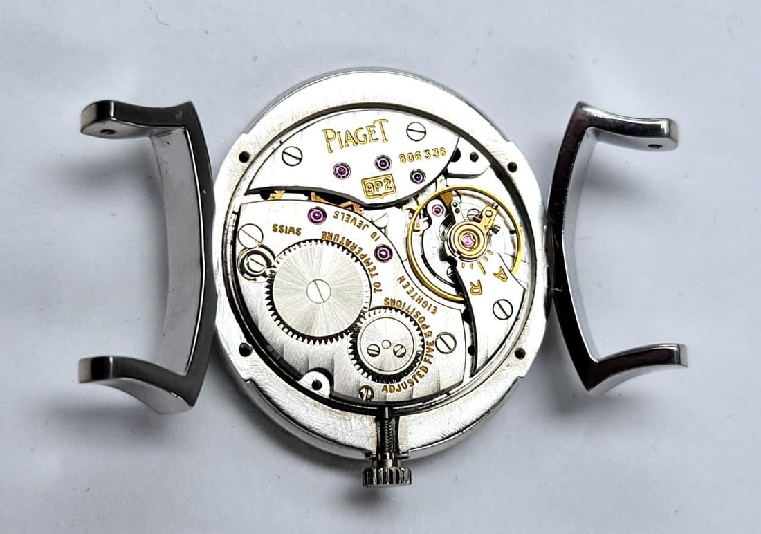 Solid 18k White Gold PIAGET Ladies Dress Watch w/Diamonds Ref 314121* EXLNT - 10