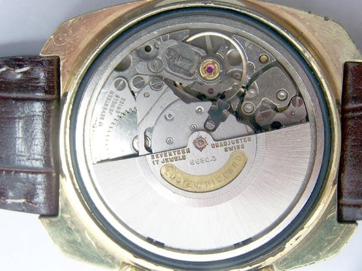 Swiss LUCIEN PICCARD Automatic ALARM Mens DAY DATE Watch* EXLNT* SERVICED* RARE - 11