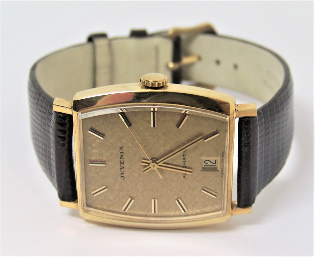 Solid 18K Gold Unisex JUVENIA MACHO 25J AUTOMATIC Watch Ref 11681* EXLNT - 2